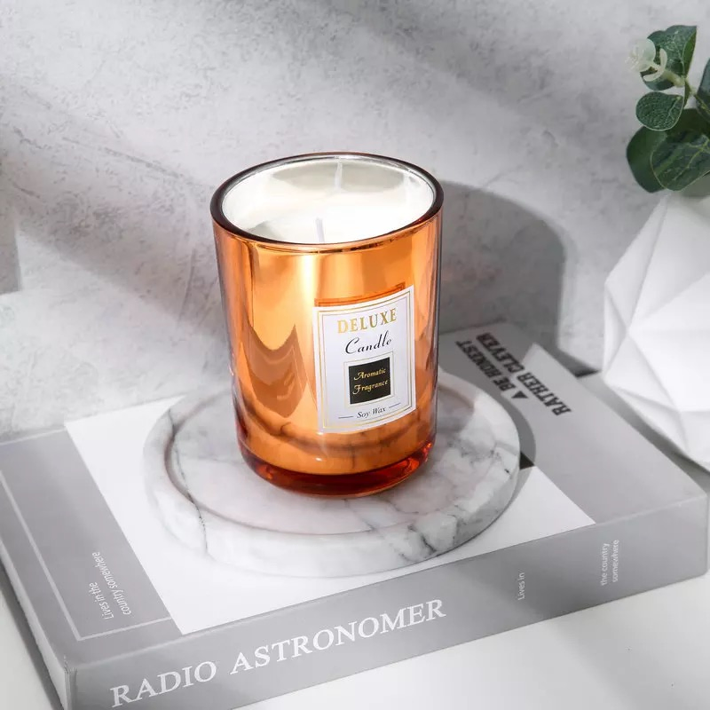 10 Oz 12 Oz 14 Oz Luxury Elegant Empty Custom Labels Logo Gold Candle Holders Lanterns Screen Printing Candle Jars