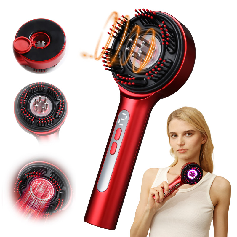 2025 Electric Hair Scalp Massager Brush for Hair Growth Oil Applicator Massage Comb Anti Hair Loss Red Light Devices