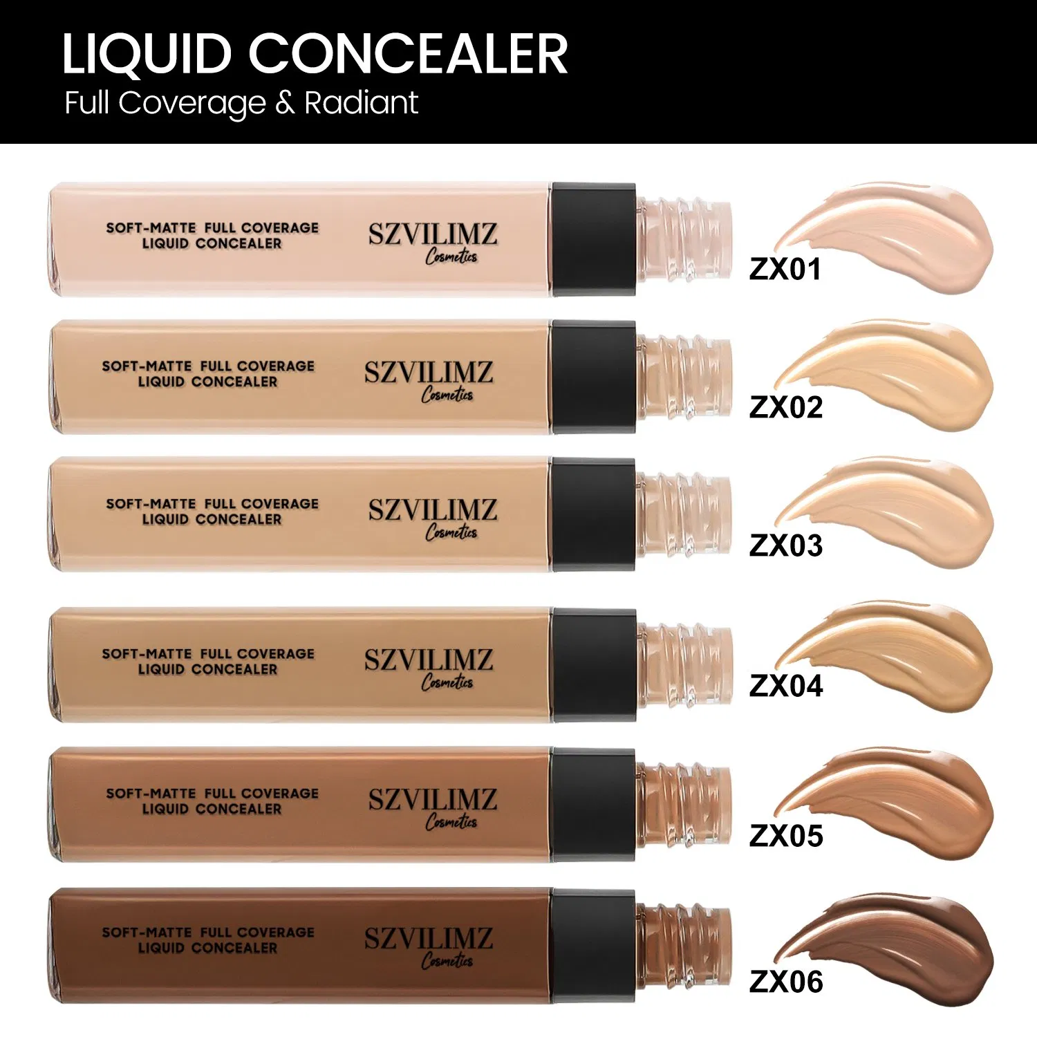 Wholesale Lip Makeup Waterproof Lightweight Black Full Coverage Liquid Hydrating Concealer