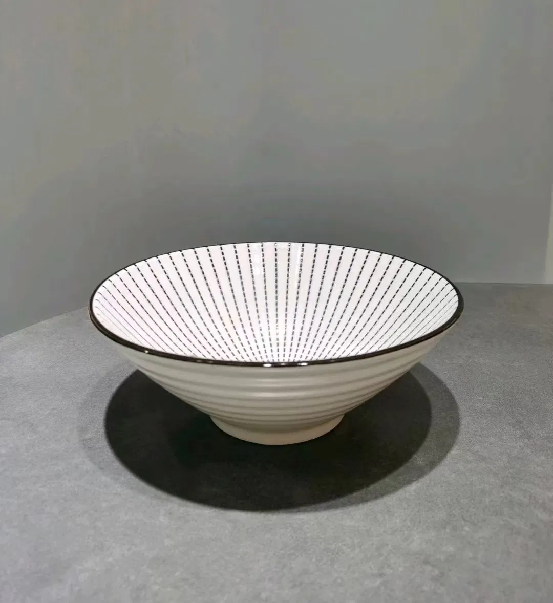 8.2"Salad Soup Bowl with Pad Prting Porcelainware Ceramics Tableware