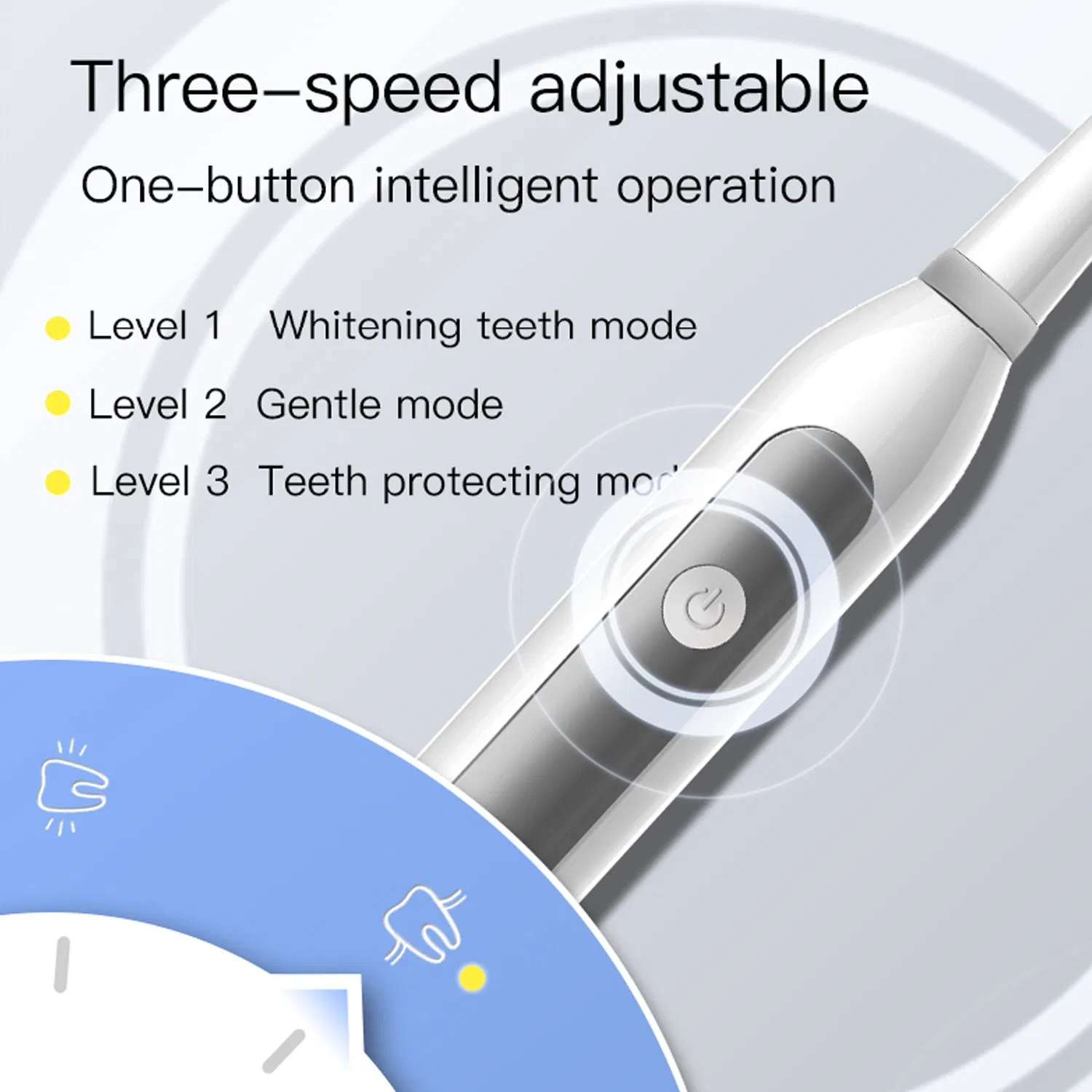 Smart Sonic Rechargeable Ipx7 Waterproof Adult Electric Toothbrush