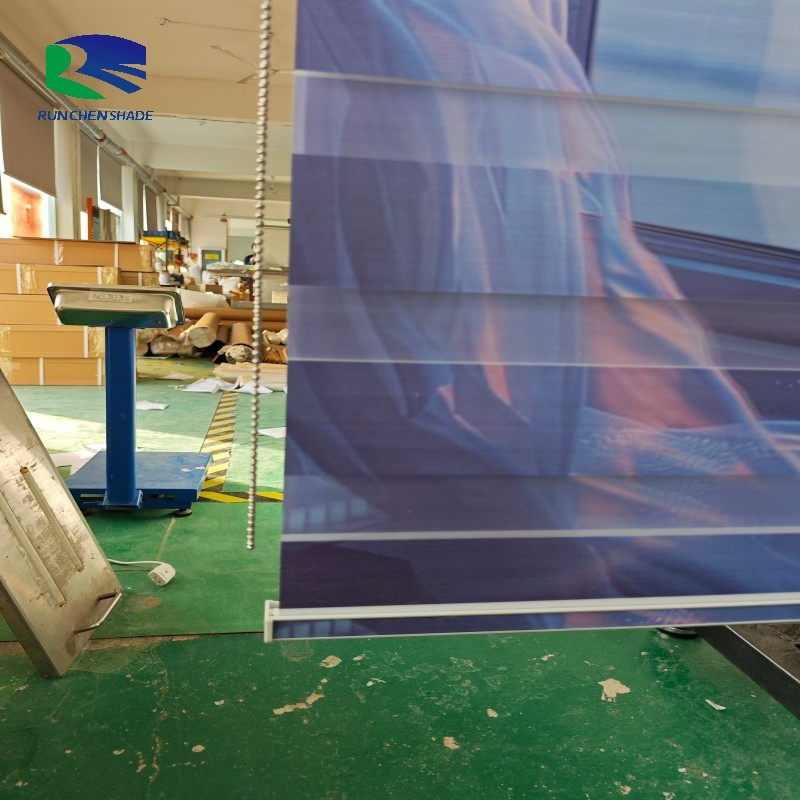 Printing Business Logo Outdoor Textured Zebra Shades Blackout Zebra Blinds