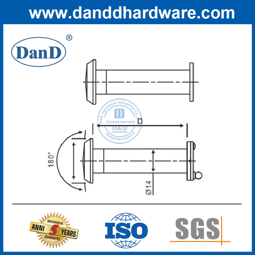 D&D Zinc Alloy Door Viewer House Anti-Theft Door Eye Hole Peepholes