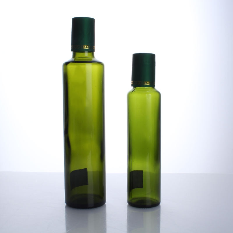 High Quality Green Round 250ml 500ml 750ml 1000ml Olive Oil Glass Bottle