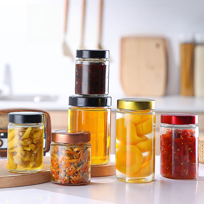 Стеклянная банка 100 мл с логотипом для меда и заготовок