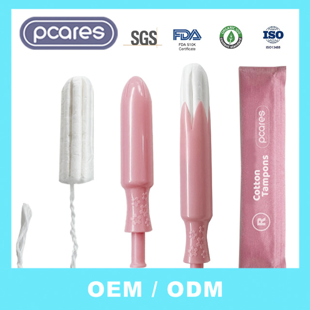 OEM Quick Absorb Tampons 100% Organic Cotton Tampon Viscose High Quality