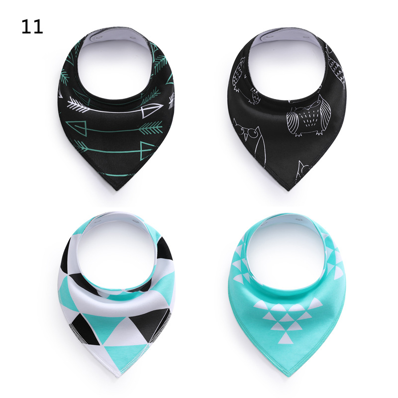 0141 Custom Fleece 100% Cotton Triangle Baby Bib Baby Bandana