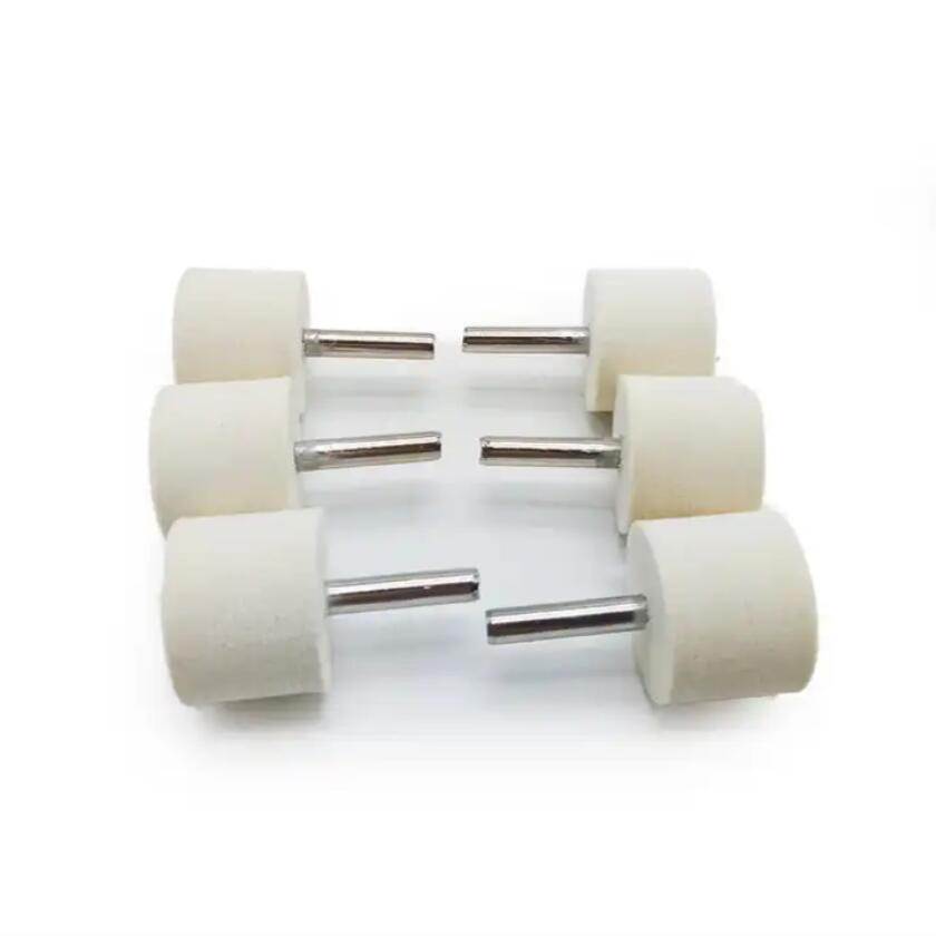 6mm Shank Cylinder Polishing Wool Felt Bobs for Glass Polishing Mounted Points