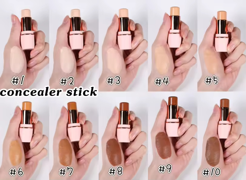 Oil-Control Foundation Stick with Built-in Concealer - Long-Lasting Matte Formula for Oily Skin