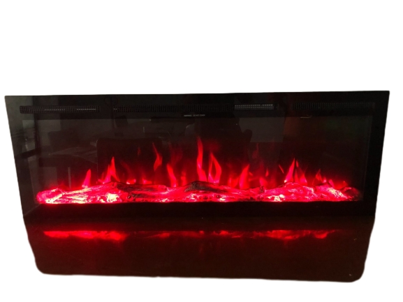 750-1500W Electric Fireplace Household Insert with Smart Control for Multi Flame Color