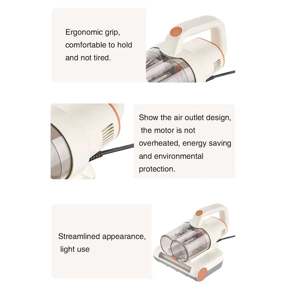Wired Bed Vacuum for Pet Hair Dual Motors Bed Sheet Cleaner for Effective Mite Removal Machine