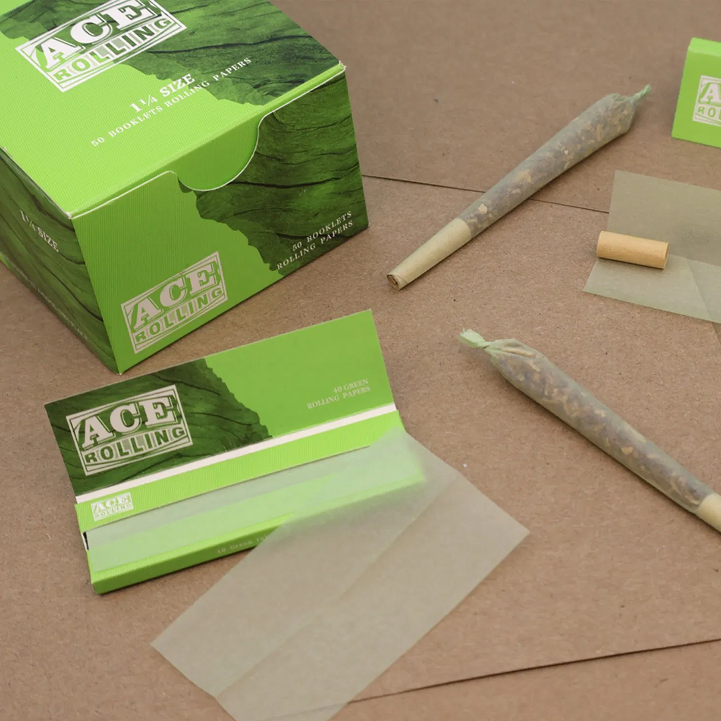 Customized Factory Price Vertical Grain Cigarette Rolling Papers for Smoking