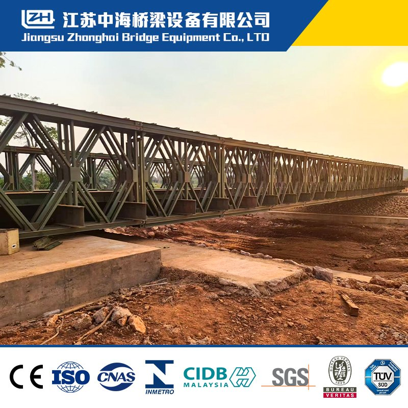 Durable Prefabricated Metal Bridge with Space Steel Truss Design