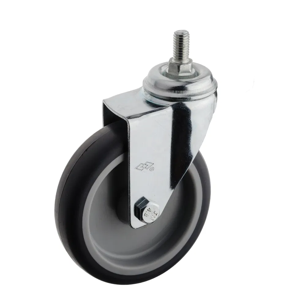 TPR Swivel Plate with Brake Instrumental Castor Wheel