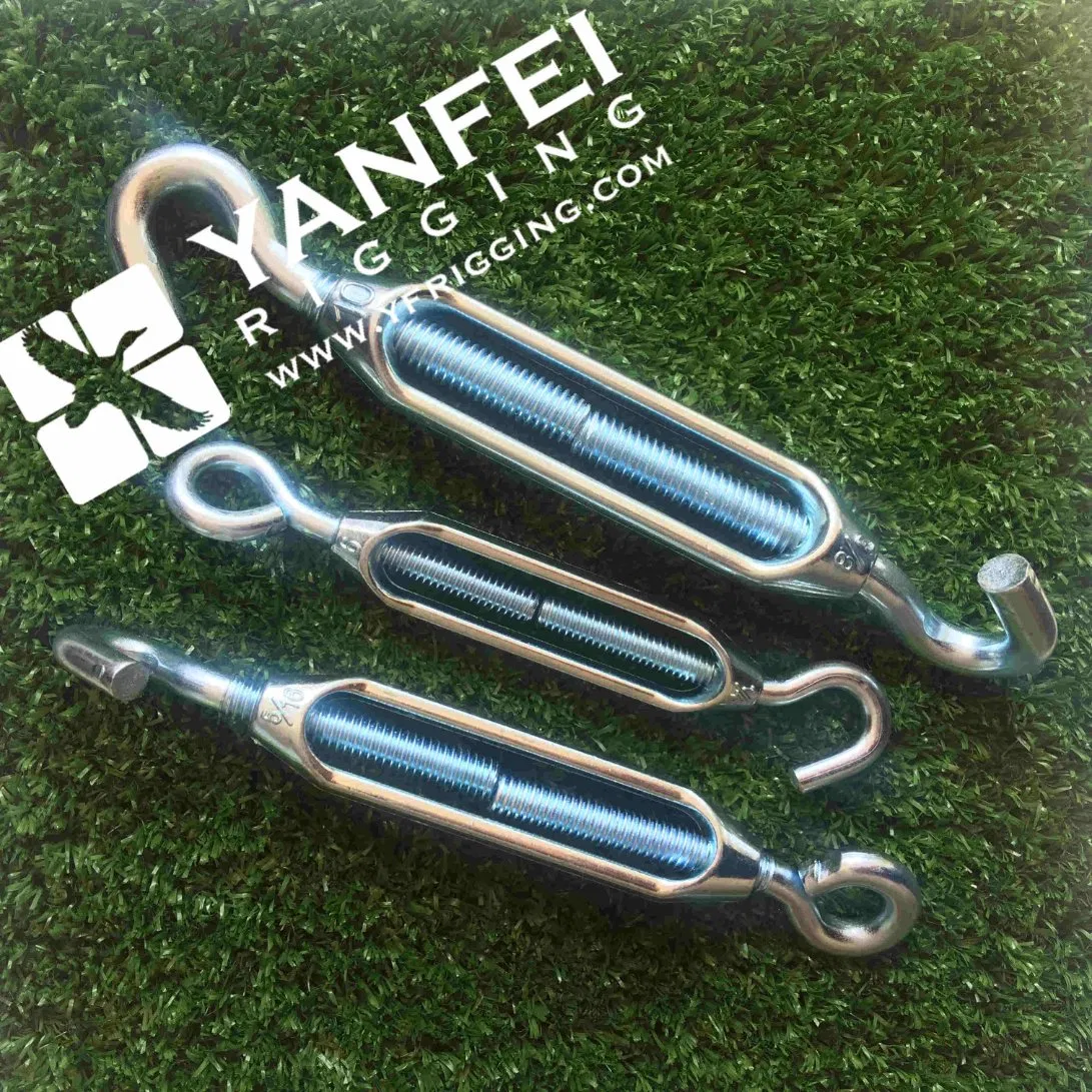 Rigging Screw Galvanized Open Body Turnbuckle Steel Wire Rope Tensioner