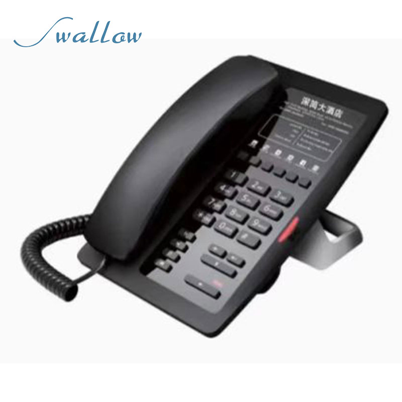 Black Wired Cord Hospitality Telephones, for Hotel Swallow