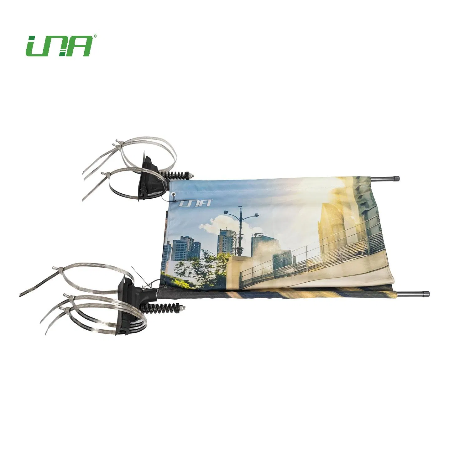Street Lamp Pole Advertising Flex Banner Holder Bracket Hardware Poster Fixer