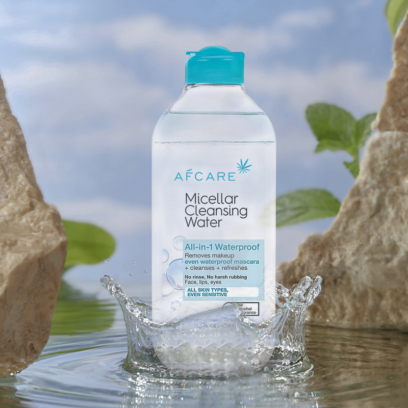 Private Label Facial and Eye & Lip Herbal Micellar Water Makeup Remover