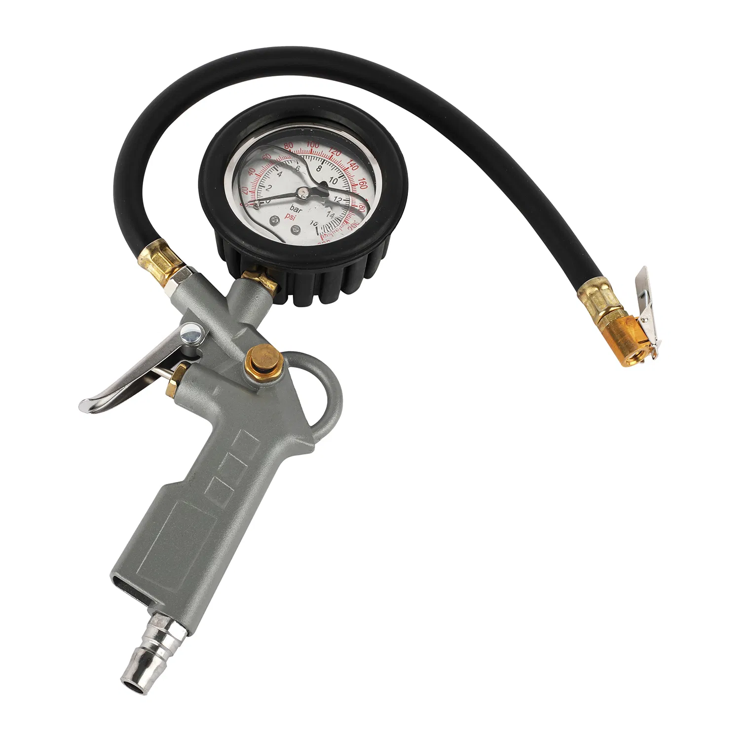 LIZHOU Pneumatic Tools Easy Operating Auto Tire Inflating Gun with Pressure Gauge