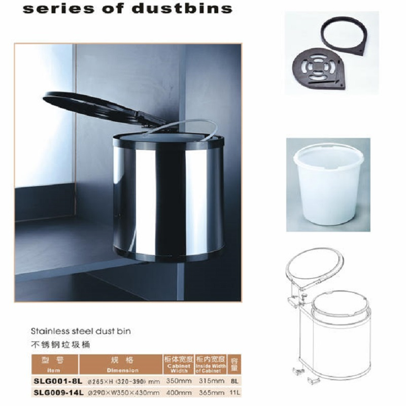 Convenient Pull-out Trash Bin for Kitchen Cabinet Storage