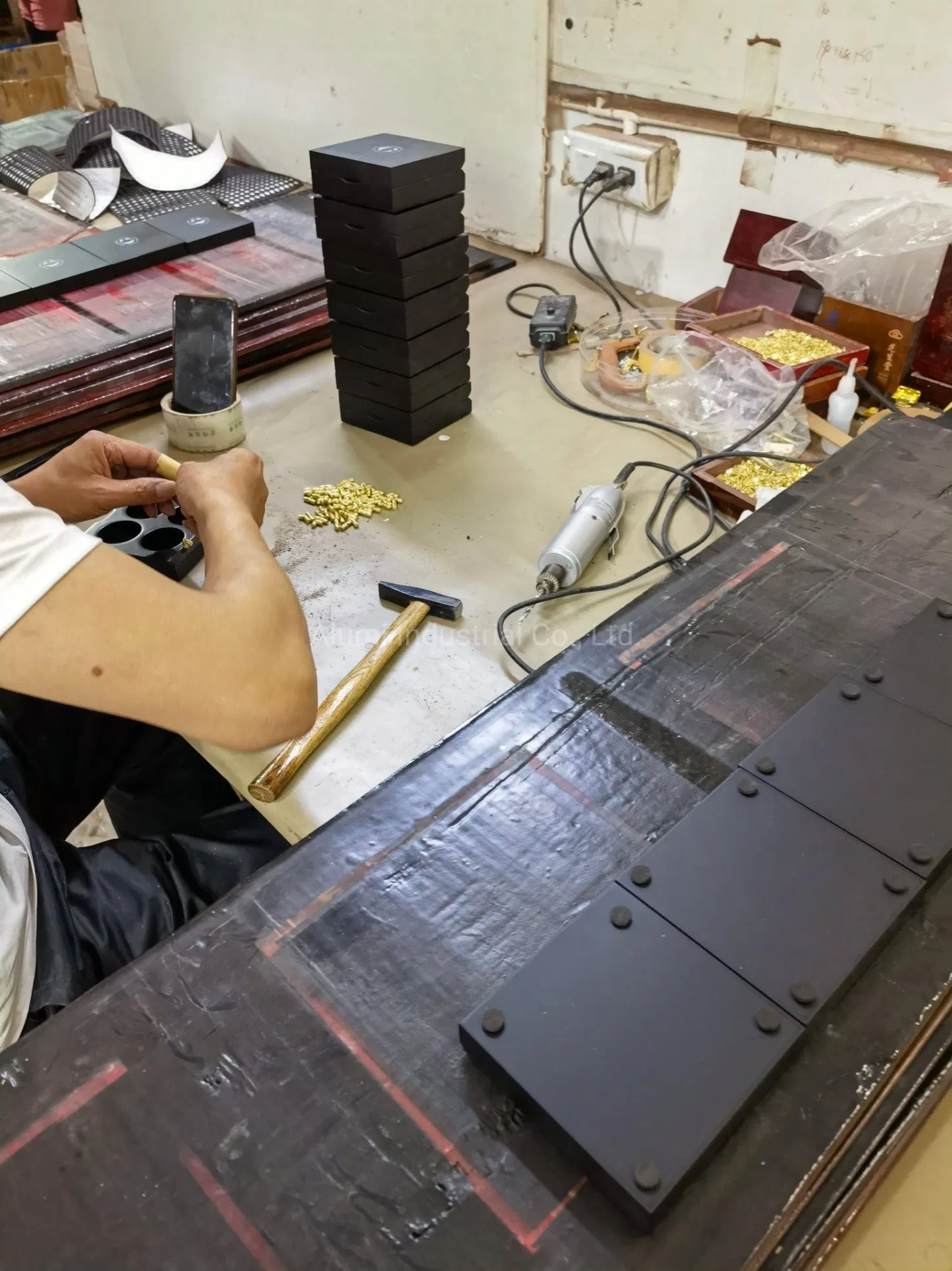 Wooden Coffee Box Multi-Function Many Holes