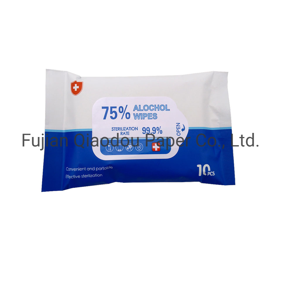 OEM Antiseptic Disposable Portable Disinfectant Surface Cleaning Alcohol Wet Wipes
