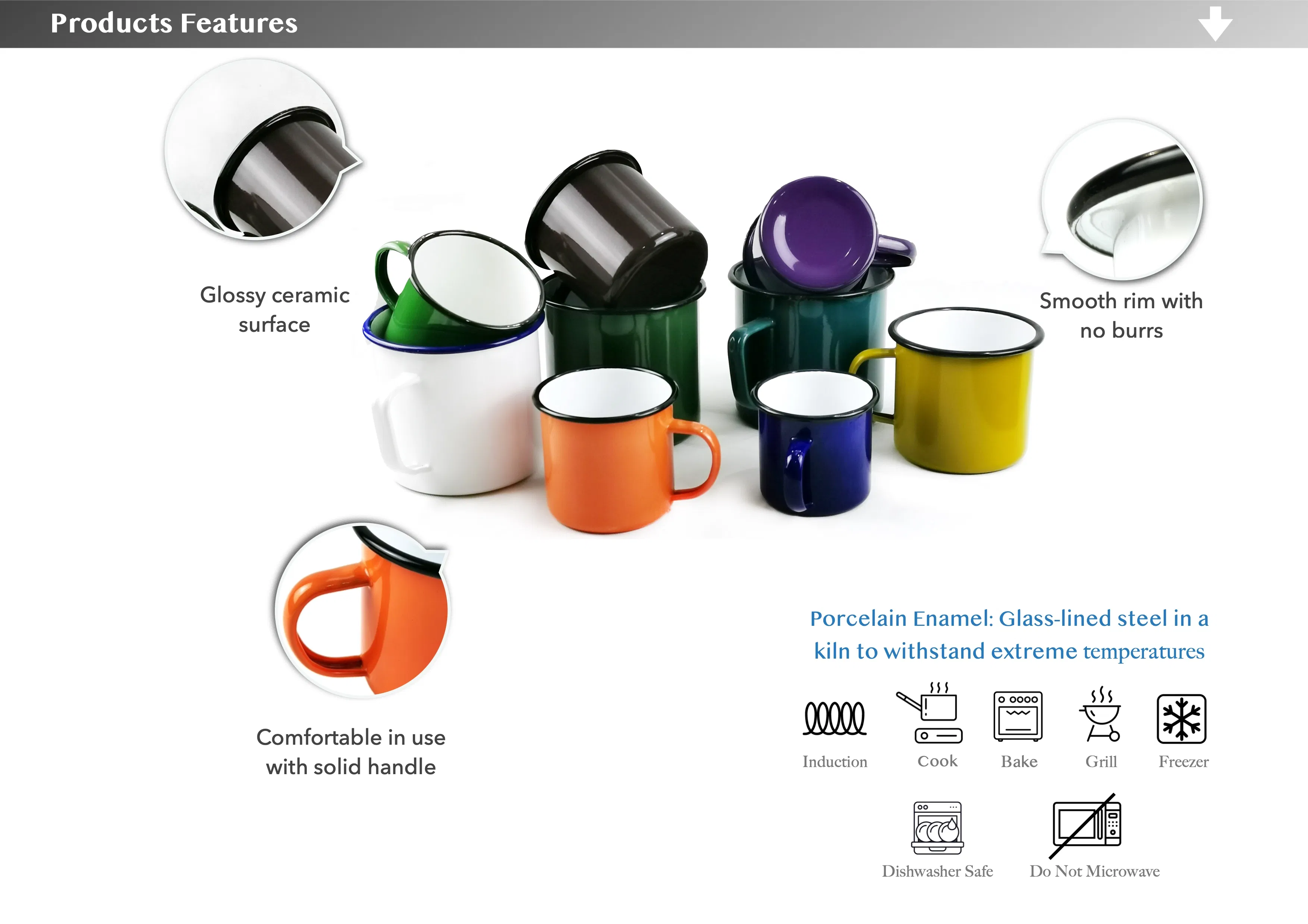 Enamel Mug/Coffee Cup/Camping/ Travel Mug 6/7/8/9/10/12cm Customize Gift Mug