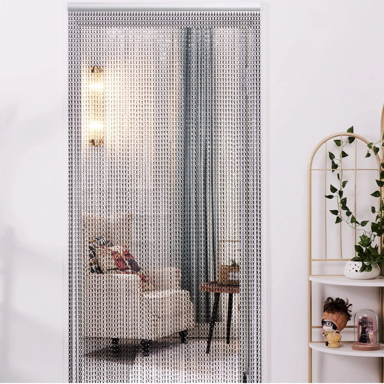 Double Hook Aluminum Chain Link Door Curtain