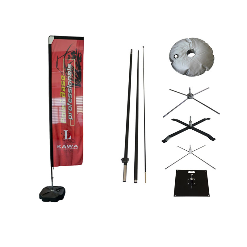 13FT Custom Design Outdoor Advertising Tear Drop Flags with Pole Spike and Portable Base