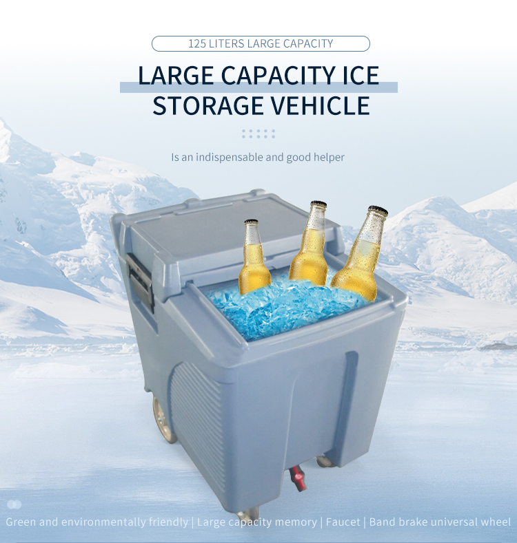 Hotel Restaurant Supplies Plastic Ice Cube Storage Cart Ice Caddy Container