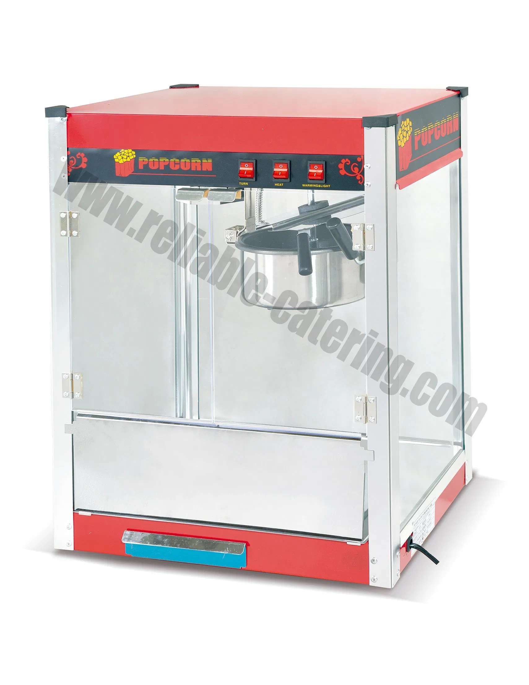 Stainless Steel Commercial Popcorn Machine Professional 16oz Caramel Popper Maker W Electric Cinema Stadium Popcorn Machine for Theater Concessions