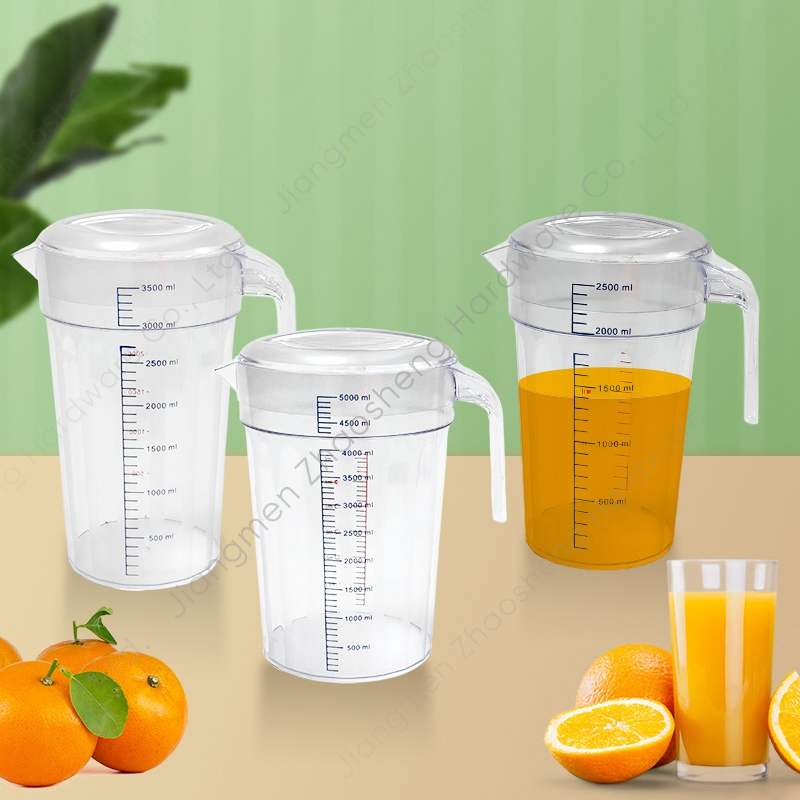 Commercial Restaurant Plastic Clear Drink Jug Tea Water Pitcher with Lid