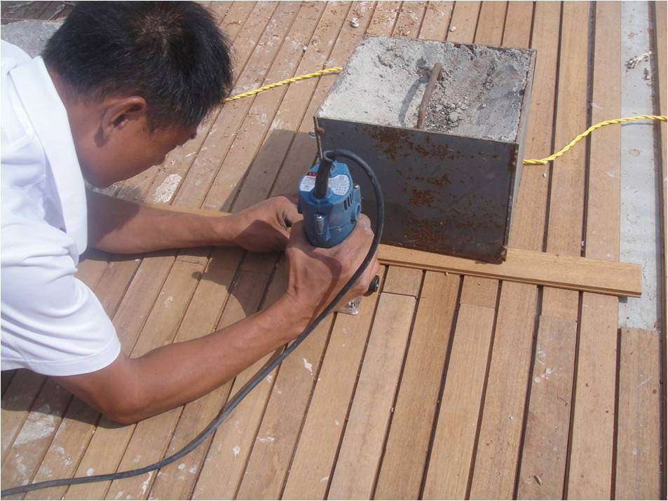 Wholesale Premium Burma Teak Wood Teak Deck for Outdoor Spaces