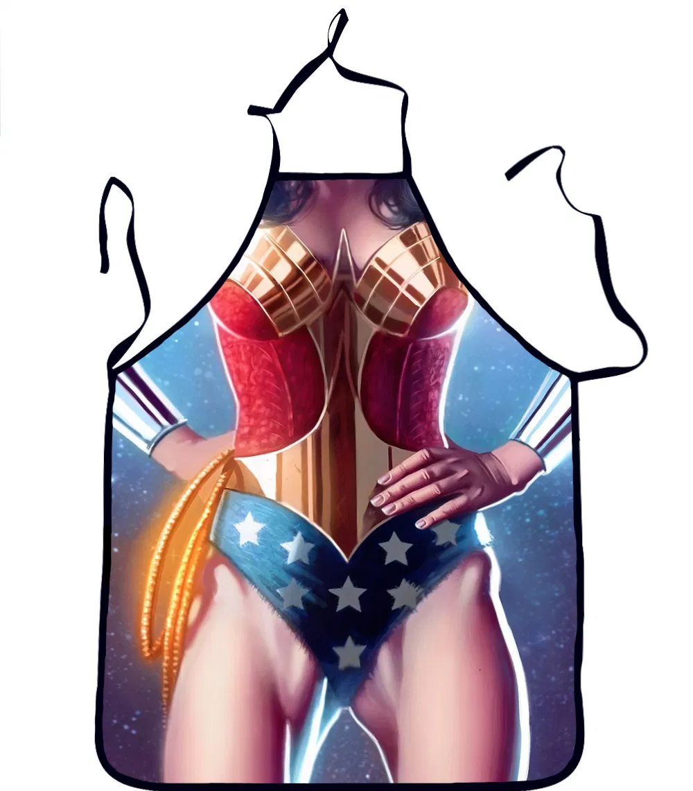 Custom Wholesale Promotion Polyester Cotton Individuality Funny Bar Waiter Apron with Printing