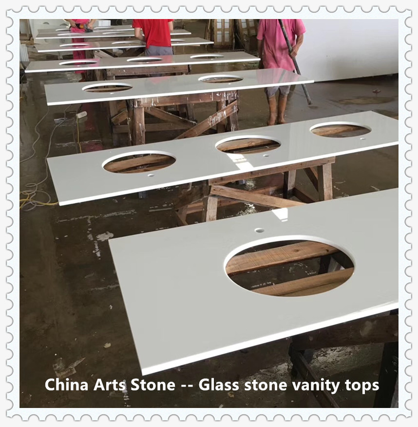 Artificial White Marble Granite Quartz Stone/ Jade Stone/ Nano Glass/ Crystallized Glass Countertop for Kitchen Countertop (no anti-dumping for USA market)