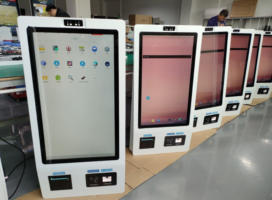 27 32 Inch Touch Screen Kfc Takeaway Restaurant Order Machine Self-Service Printer Checkout Self-Service Payment Kiosk