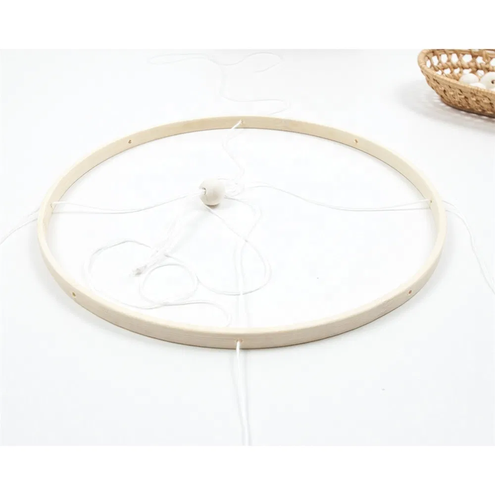 Bamboo Mobile Bell Bed Bell Circle with Pompom Maker