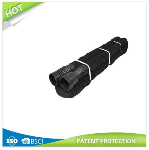 Plastic Underground HDPE Drain Pipe with Fabric Sock Flexible Drain Pipe