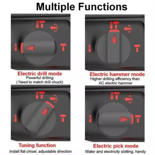 18V Cordless Rotary Drill Power Hammer Drills Body Only Brushless Hammer