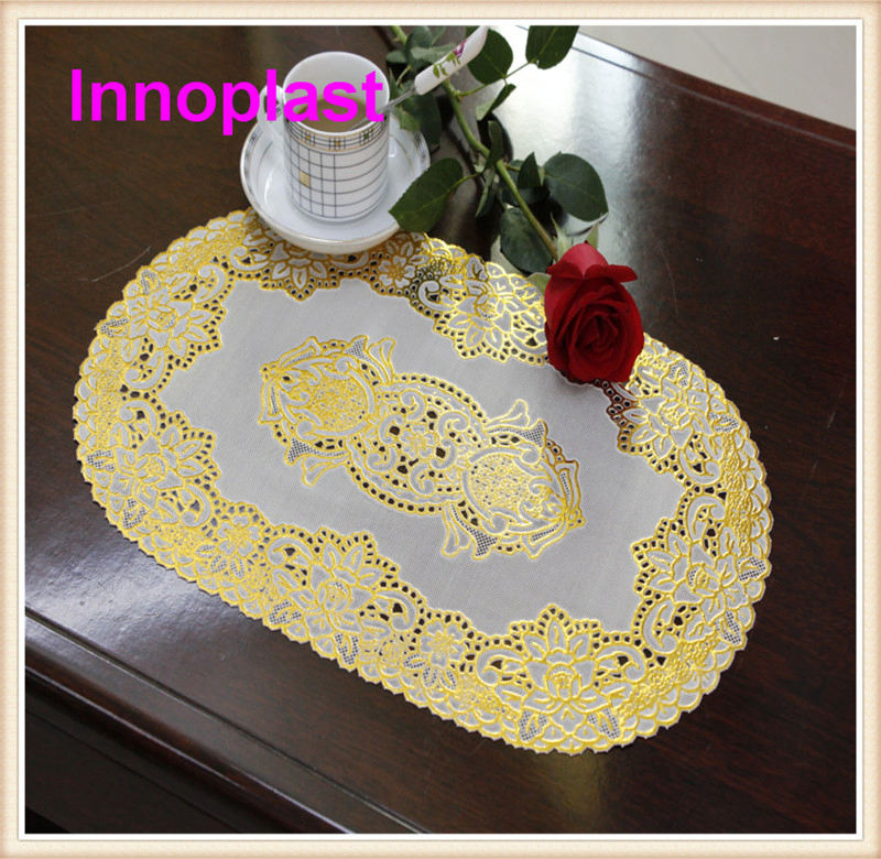 PVC Gold Silver Lace Placemat