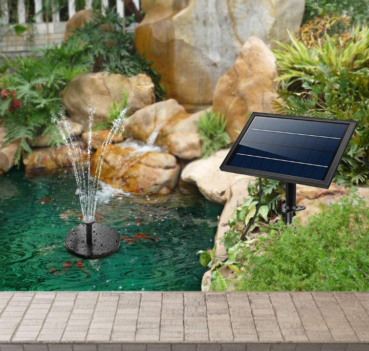 Battery Backup Outdoor Mini Solar Fountain Pump with LED for Bird Bath Pool Garden Decoration Pond Solar Water Pump Kit