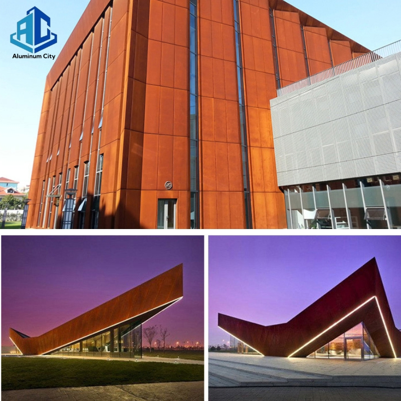 Laser Cut Corten Steel Garden Screen Panel for Outdoor Privacy & Landscape with Perforated Design