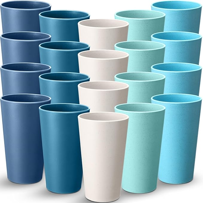 Эко-чашки из пшеничной соломы, 20 унций, набор 4 шт.