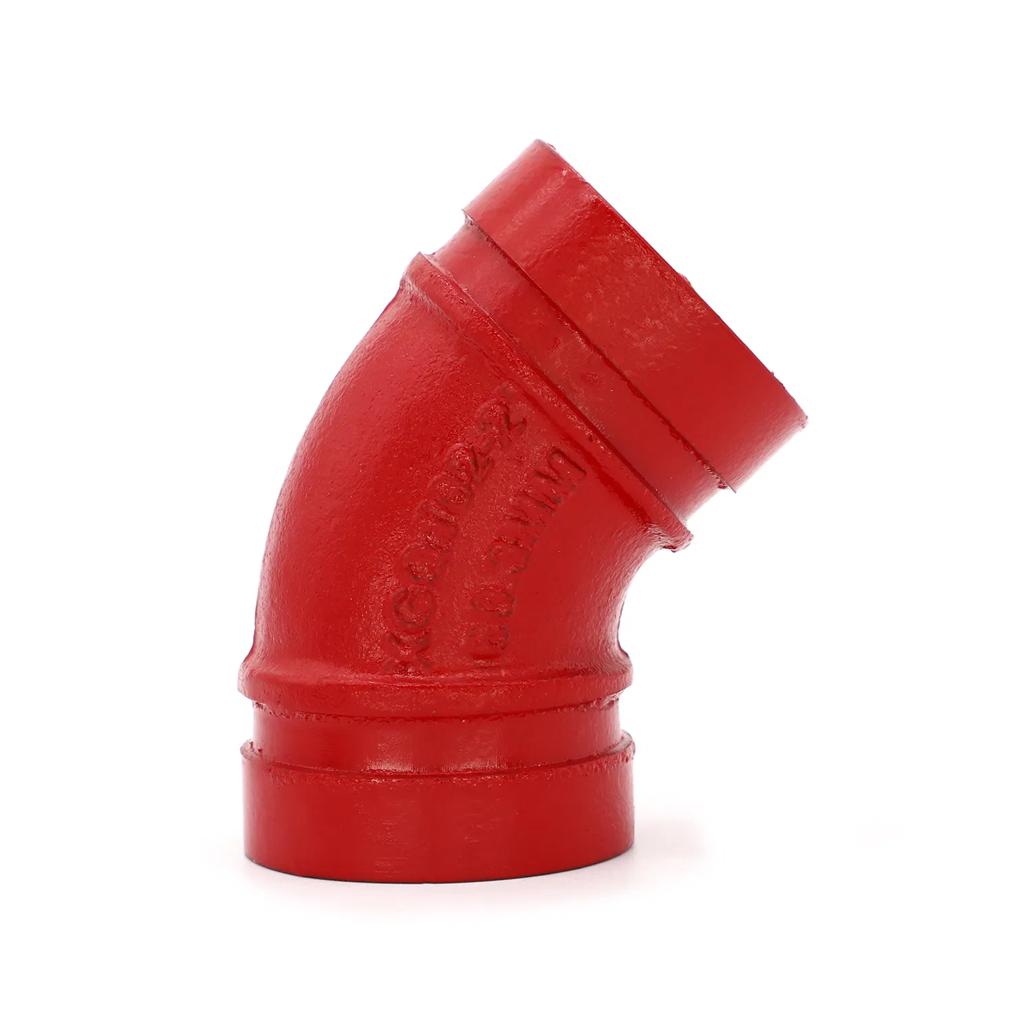 UL/FM Grooved Elbow Mechanical Rigid Tee Ral3000 Universa Ductile Iron Pipe Fitting Flexible Grooved Reducing Elbow Coupling