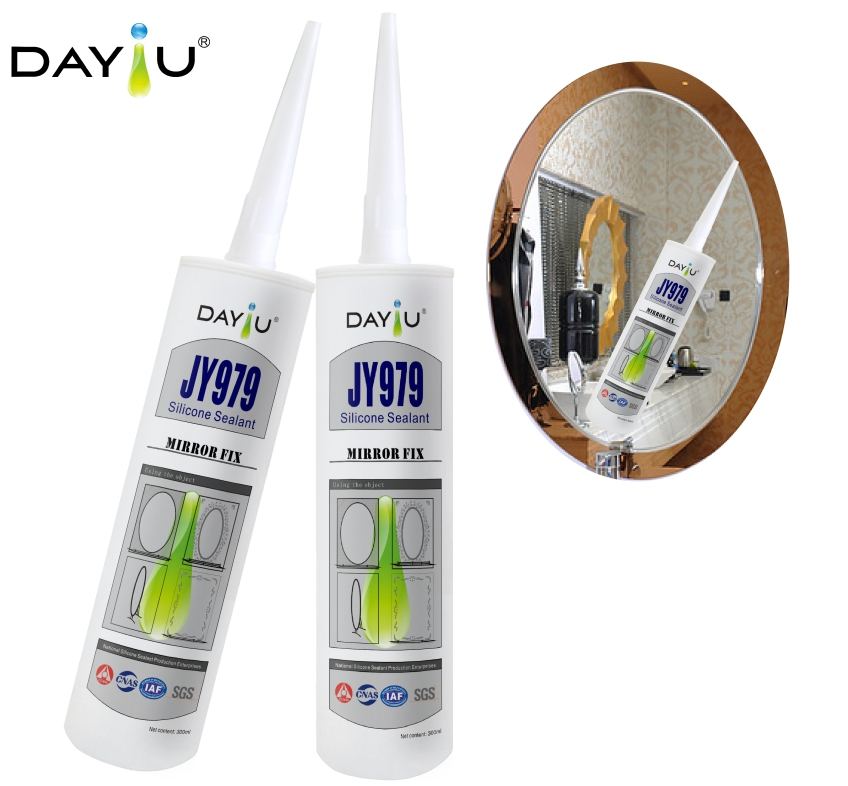 Jy979glass Fixing Silicone Rubber Waterproof Neutral Mirror Fix Silicone Sealant