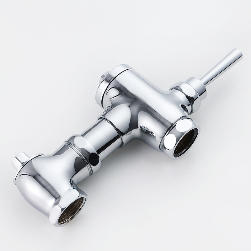 Custom Brass Horizontal Pedal Flush Valve with Dual-Flush Feature Hand Press Lever Handle for Hotel and Bathroom Urinals