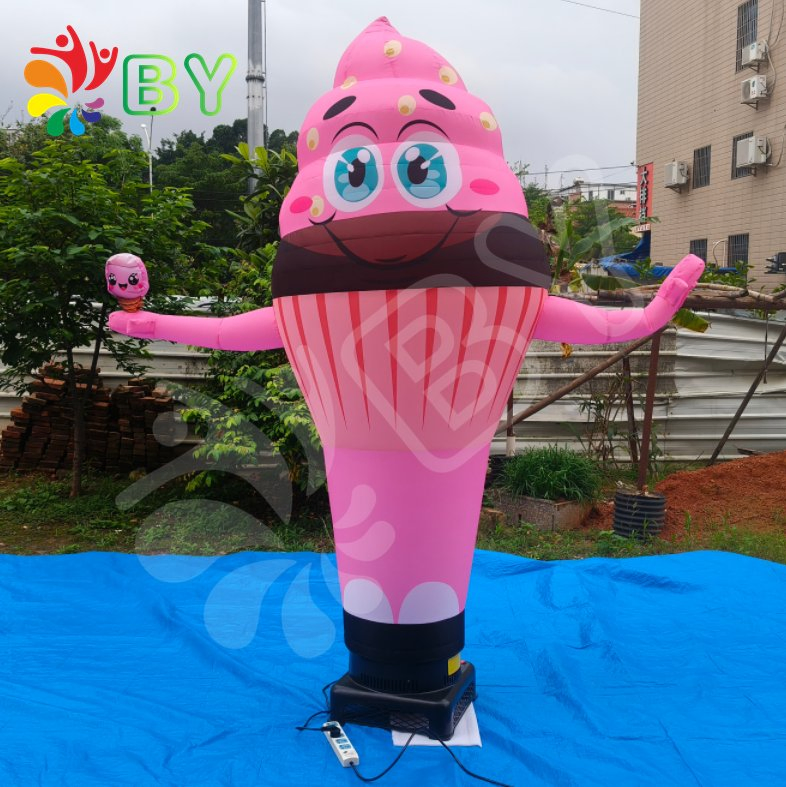 Advertising Ice Cream Air Dancer Foods Shops Decoration Inflatable Sky Dancing Tube Foods Dancer for Sale