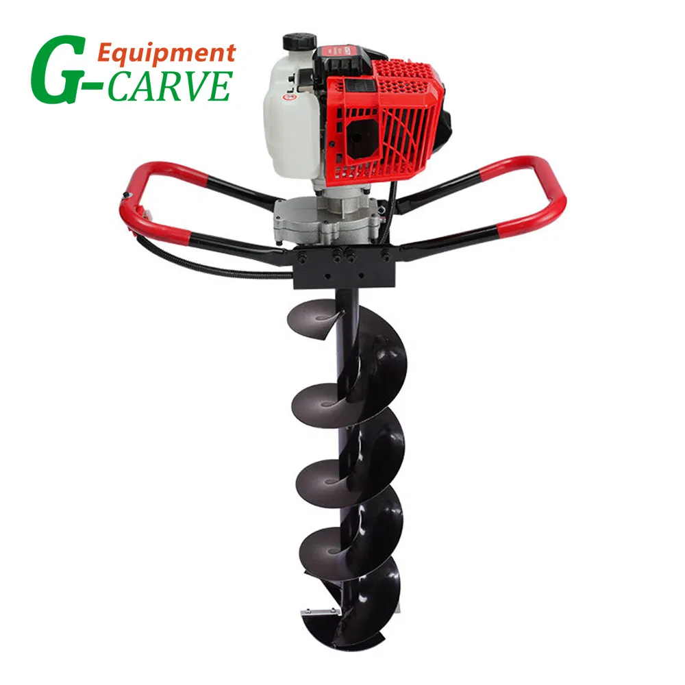 G-Carve 62cc Petrol Gas Powered Mini Earth Auger Post Hole Digger Borer Ground Drill 2 Stroke