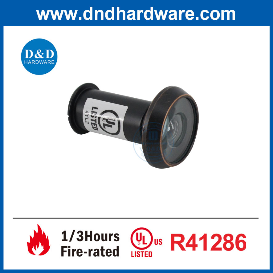 UL Fire Rated Security Brass Peephole Glass Lens Modern Door Viewer Manufacturer