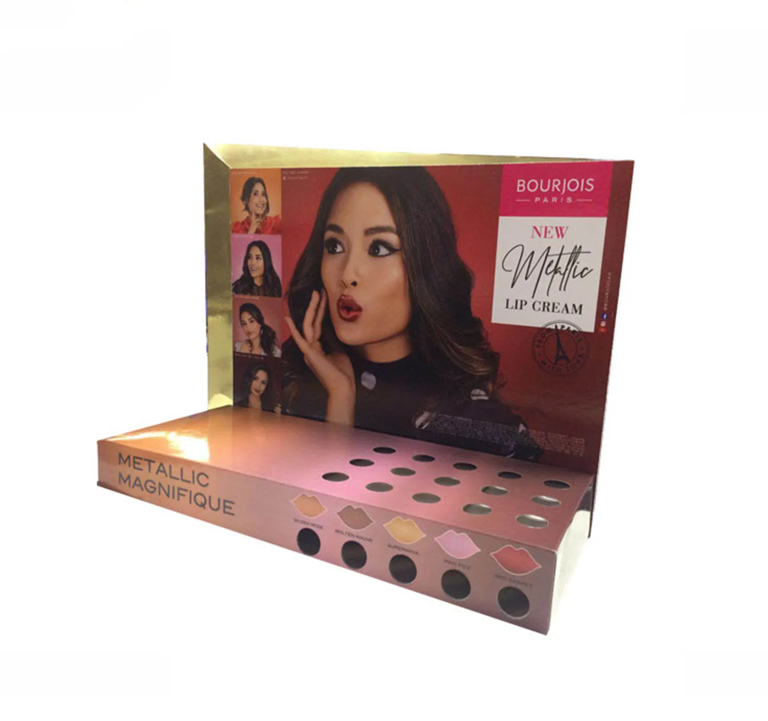 Fashionable Promotion Cosmetics Countertop Display, PDQ with Inserts for Makeup